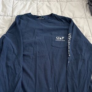 Vineyard Vines Boy’s Soccer Deep Blue Long Sleeve Tee